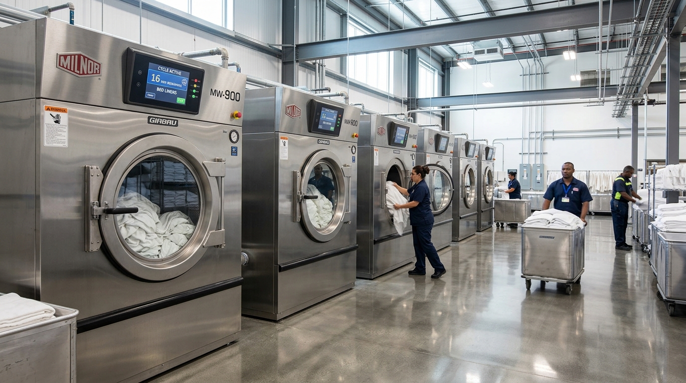 Commercial Washing Machines Battery Line